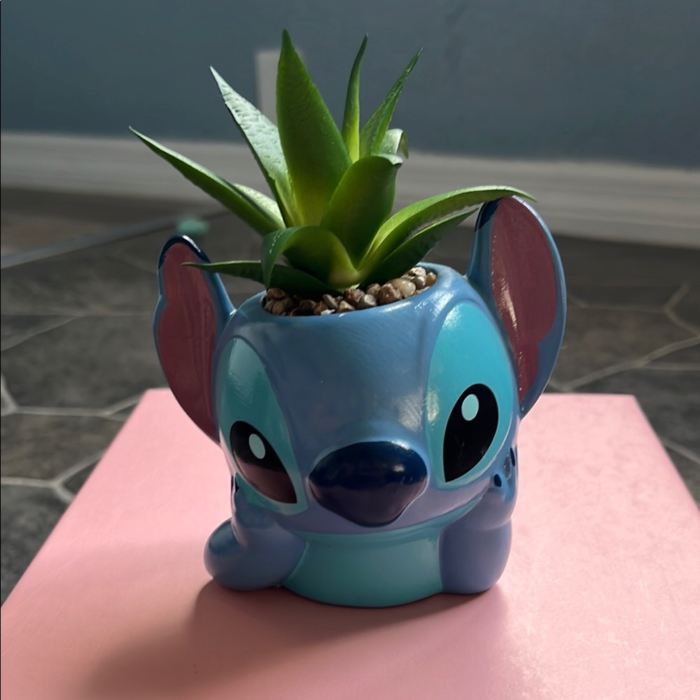 Disneys Stitch Faux Plant Decoration